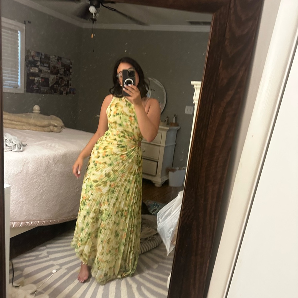 Mango One Shoulder Dress